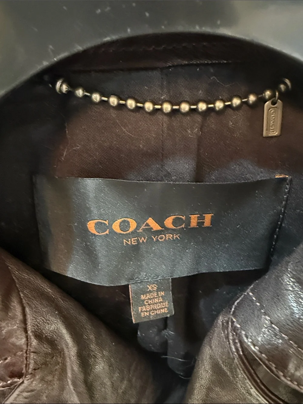Coach Women’s Oxblood Leather Biker Jacket